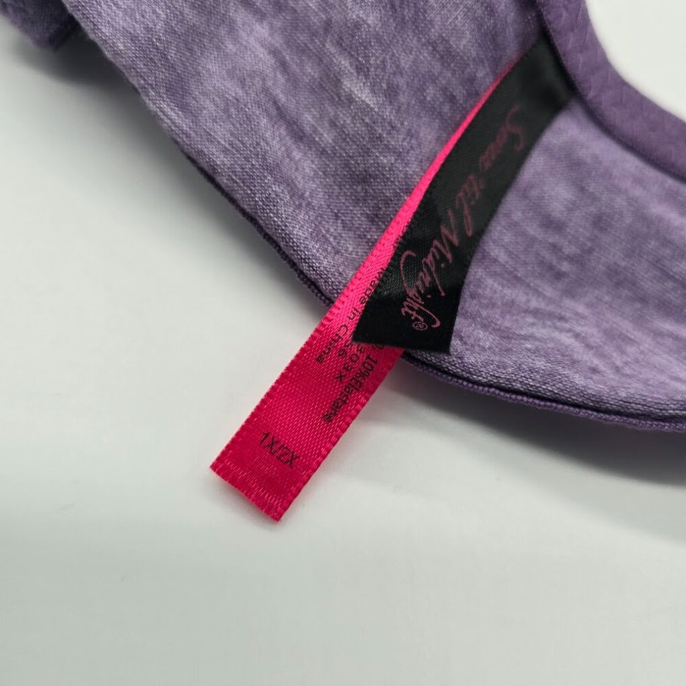 Boho Lace Up Bralette XL Purple Festival Top - Picture 6 of 10